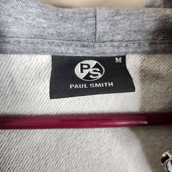 PS Paul Smith Mens Long Sleeve Full Zip Cotton Drawstring Hoodie Medium - Picture 3 of 8